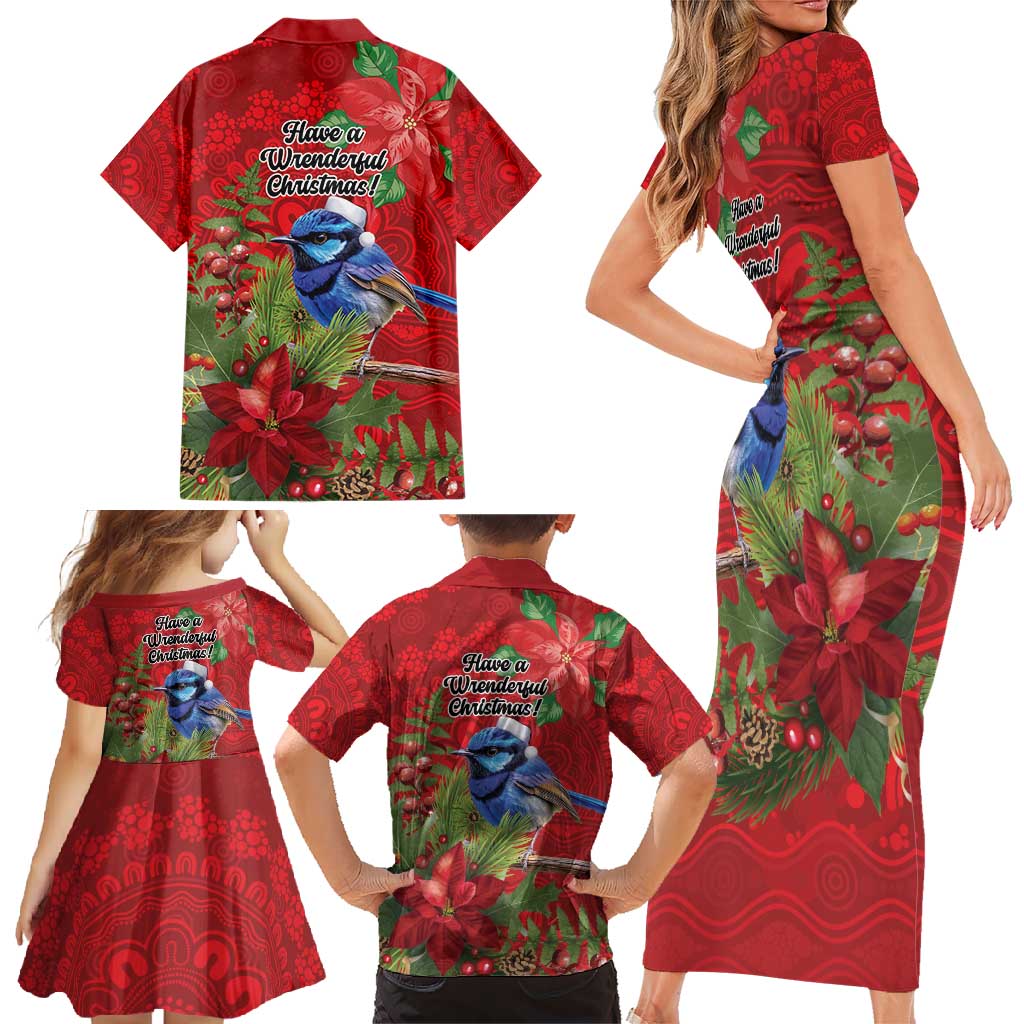 Aussie Superb Fairywren Bird Family Matching Short Sleeve Bodycon Dress and Hawaiian Shirt Aboriginal Inspired Christmas - Aussie Hoodie