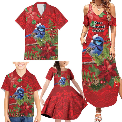 Aussie Superb Fairywren Bird Family Matching Summer Maxi Dress and Hawaiian Shirt Aboriginal Inspired Christmas - Aussie Hoodie