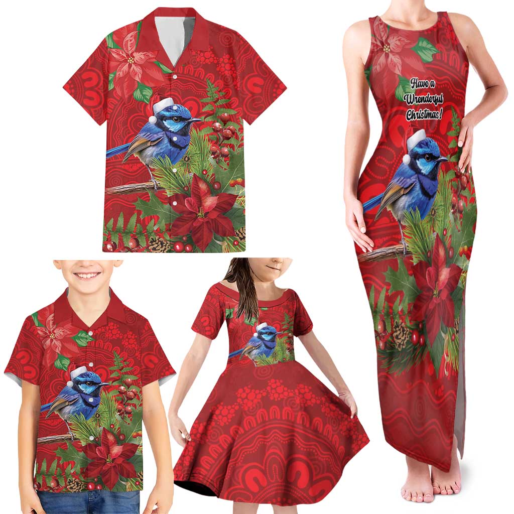 Aussie Superb Fairywren Bird Family Matching Tank Maxi Dress and Hawaiian Shirt Aboriginal Inspired Christmas - Aussie Hoodie