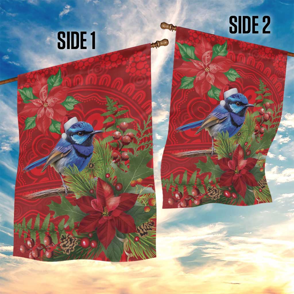 Aussie Superb Fairywren Bird Garden Flag Aboriginal Inspired Christmas - Aussie Hoodie