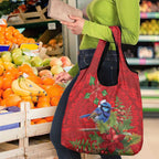 Aussie Superb Fairywren Bird Grocery Bag Aboriginal Inspired Christmas - Aussie Hoodie