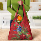 Aussie Superb Fairywren Bird Grocery Bag Aboriginal Inspired Christmas - Aussie Hoodie