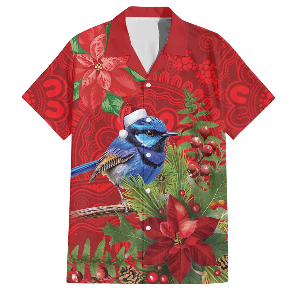 Aussie Superb Fairywren Bird Hawaiian Shirt Aboriginal Inspired Christmas - Aussie Hoodie