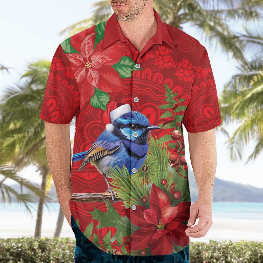 Aussie Superb Fairywren Bird Hawaiian Shirt Aboriginal Inspired Christmas - Aussie Hoodie