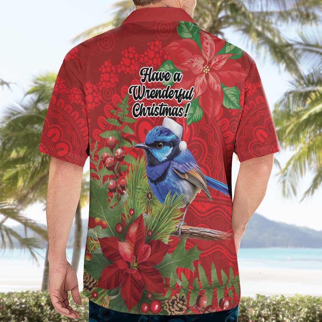 Aussie Superb Fairywren Bird Hawaiian Shirt Aboriginal Inspired Christmas - Aussie Hoodie