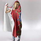 Aussie Superb Fairywren Bird Hooded Blanket Aboriginal Inspired Christmas - Aussie Hoodie