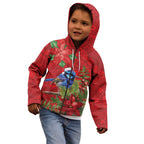 Aussie Superb Fairywren Bird Kid Hoodie Aboriginal Inspired Christmas - Aussie Hoodie
