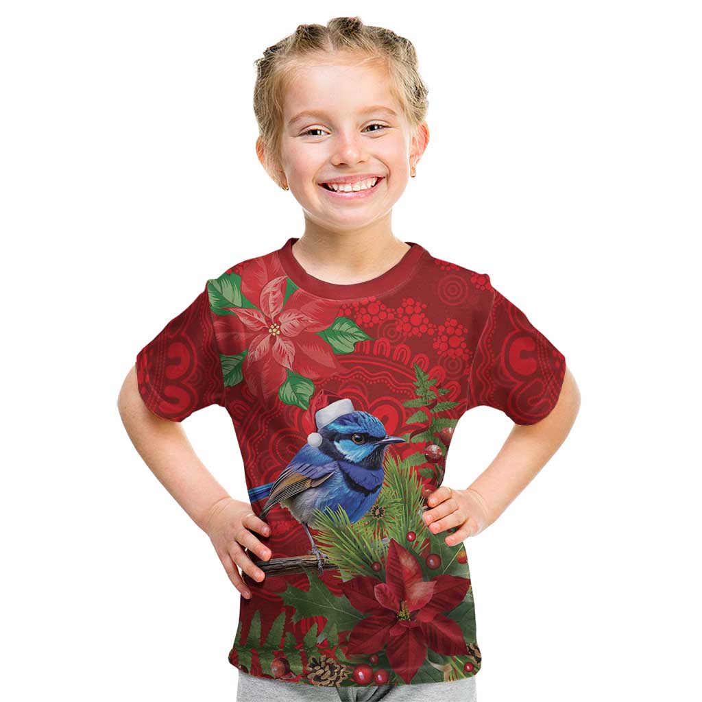 Aussie Superb Fairywren Bird Kid T Shirt Aboriginal Inspired Christmas - Aussie Hoodie