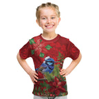 Aussie Superb Fairywren Bird Kid T Shirt Aboriginal Inspired Christmas - Aussie Hoodie
