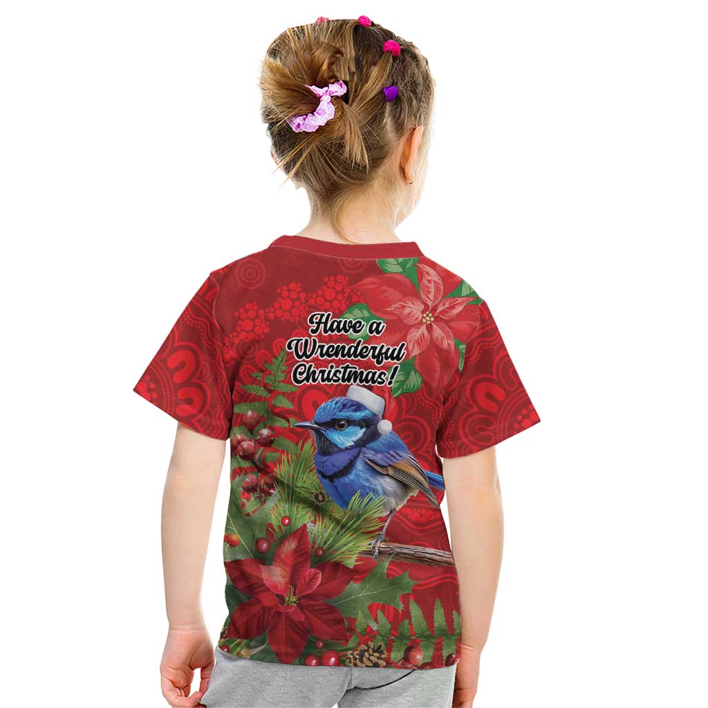 Aussie Superb Fairywren Bird Kid T Shirt Aboriginal Inspired Christmas - Aussie Hoodie