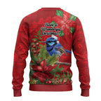 Aussie Superb Fairywren Bird Ugly Christmas Sweater Aboriginal Inspired Christmas - Aussie Hoodie