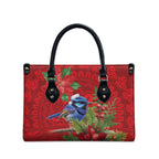 Aussie Superb Fairywren Bird Leather Bag Aboriginal Inspired Christmas - Aussie Hoodie