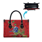 Aussie Superb Fairywren Bird Leather Bag Aboriginal Inspired Christmas - Aussie Hoodie