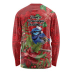 Aussie Superb Fairywren Bird Long Sleeve Shirt Aboriginal Inspired Christmas - Aussie Hoodie