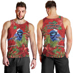 Aussie Superb Fairywren Bird Men Tank Top Aboriginal Inspired Christmas - Aussie Hoodie