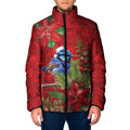Aussie Superb Fairywren Bird Padded Jacket Aboriginal Inspired Christmas - Aussie Hoodie