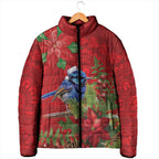 Aussie Superb Fairywren Bird Padded Jacket Aboriginal Inspired Christmas - Aussie Hoodie