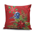 Aussie Superb Fairywren Bird Pillow Cover Aboriginal Inspired Christmas - Aussie Hoodie