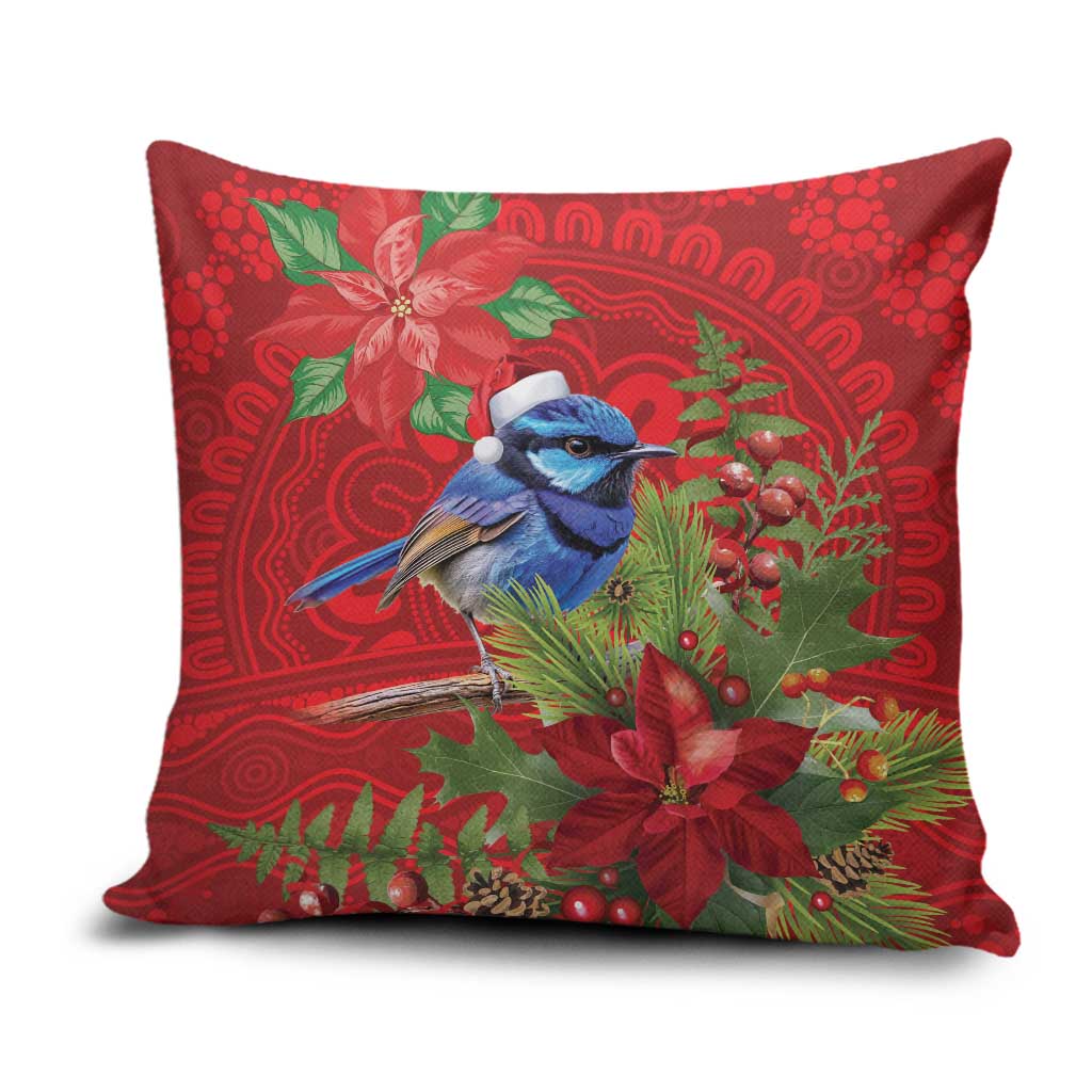 Aussie Superb Fairywren Bird Pillow Cover Aboriginal Inspired Christmas - Aussie Hoodie