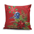 Aussie Superb Fairywren Bird Pillow Cover Aboriginal Inspired Christmas - Aussie Hoodie