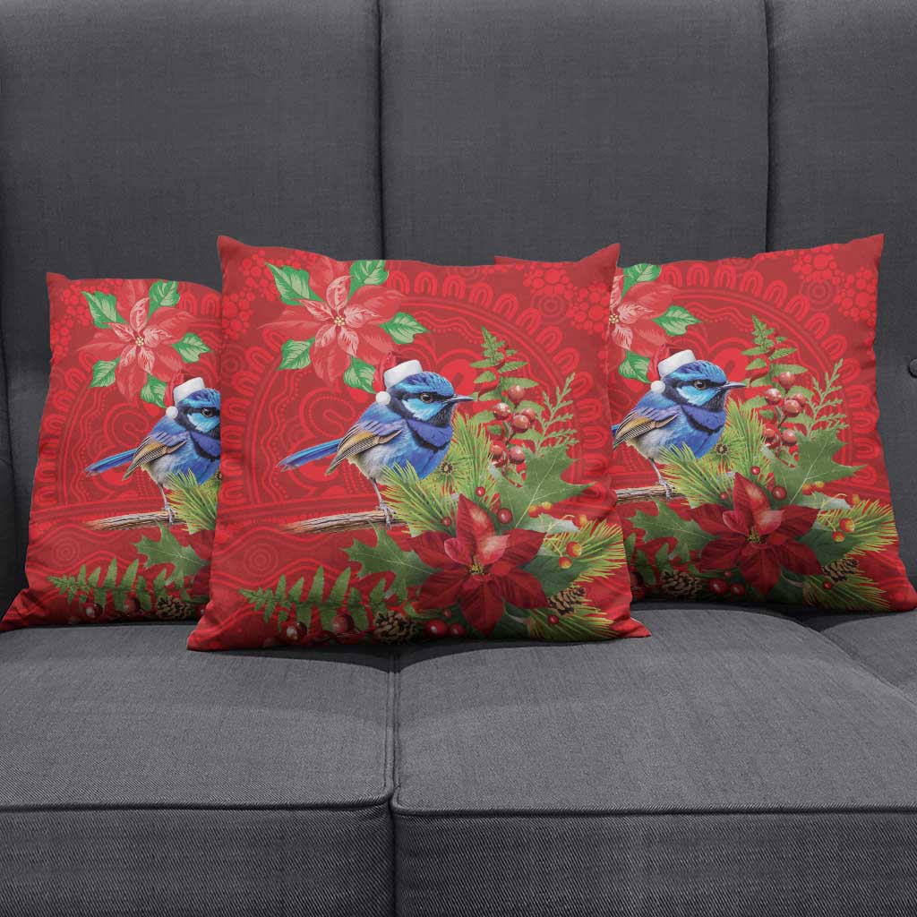 Aussie Superb Fairywren Bird Pillow Cover Aboriginal Inspired Christmas - Aussie Hoodie