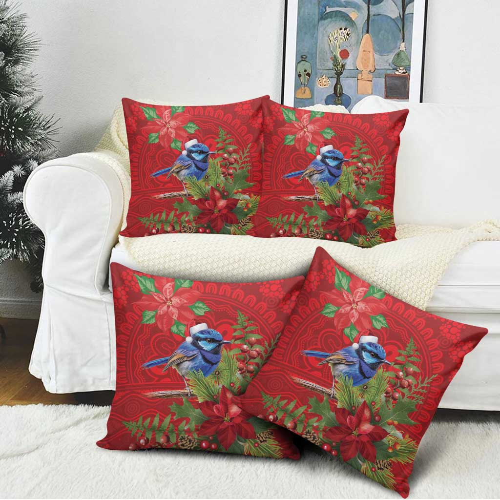 Aussie Superb Fairywren Bird Pillow Cover Aboriginal Inspired Christmas - Aussie Hoodie