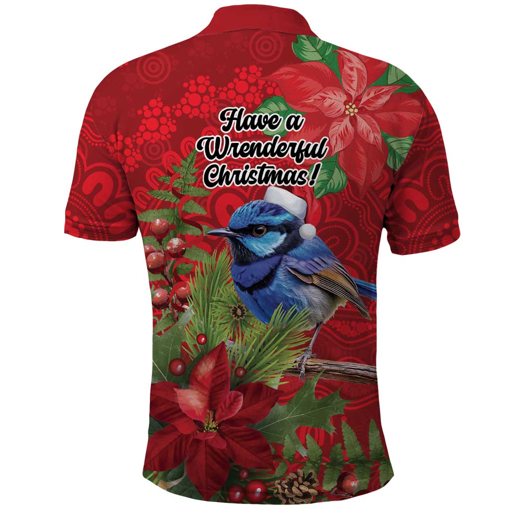 Aussie Superb Fairywren Bird Polo Shirt Aboriginal Inspired Christmas - Aussie Hoodie