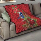 Aussie Superb Fairywren Bird Quilt Aboriginal Inspired Christmas - Aussie Hoodie