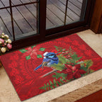 Aussie Superb Fairywren Bird Rubber Doormat Aboriginal Inspired Christmas - Aussie Hoodie