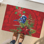Aussie Superb Fairywren Bird Rubber Doormat Aboriginal Inspired Christmas - Aussie Hoodie