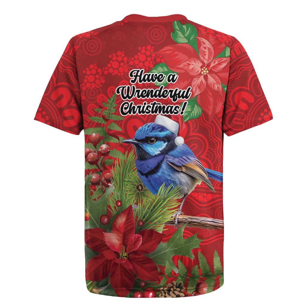 Aussie Superb Fairywren Bird Rugby Jersey Aboriginal Inspired Christmas - Aussie Hoodie