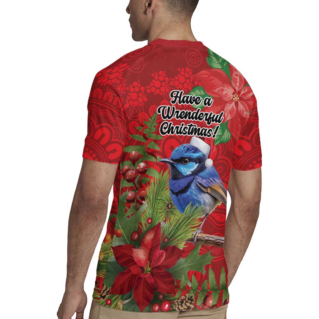 Aussie Superb Fairywren Bird Rugby Jersey Aboriginal Inspired Christmas - Aussie Hoodie