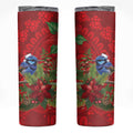 Aussie Superb Fairywren Bird Skinny Tumbler Aboriginal Inspired Christmas - Aussie Hoodie