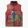 Aussie Superb Fairywren Bird Sleeveless Puffer Jacket Aboriginal Inspired Christmas - Aussie Hoodie