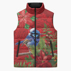 Aussie Superb Fairywren Bird Sleeveless Puffer Jacket Aboriginal Inspired Christmas - Aussie Hoodie