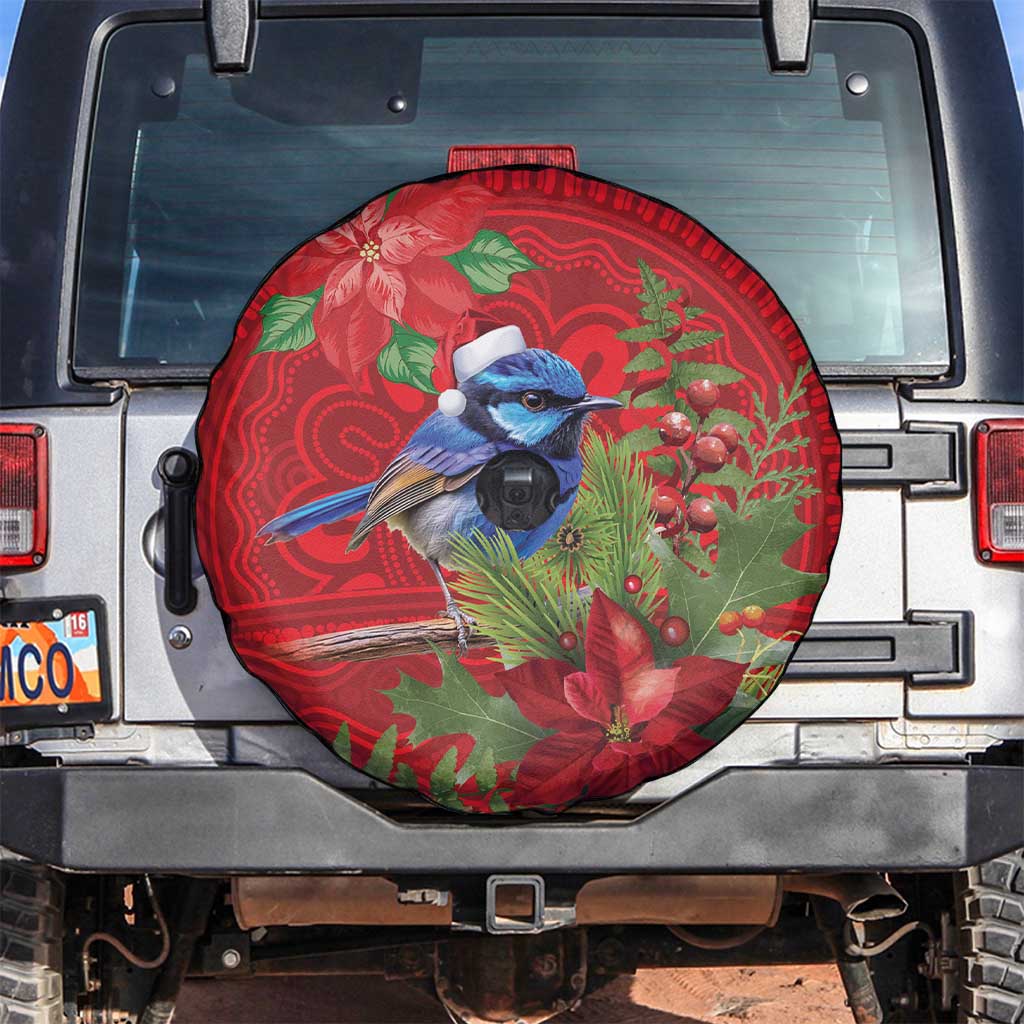 Aussie Superb Fairywren Bird Spare Tire Cover Aboriginal Inspired Christmas - Aussie Hoodie