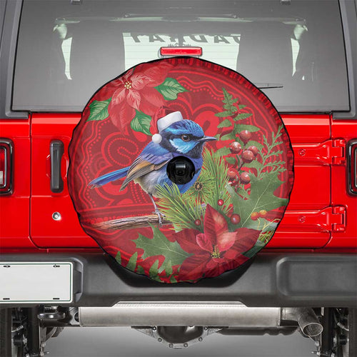 Aussie Superb Fairywren Bird Spare Tire Cover Aboriginal Inspired Christmas - Aussie Hoodie