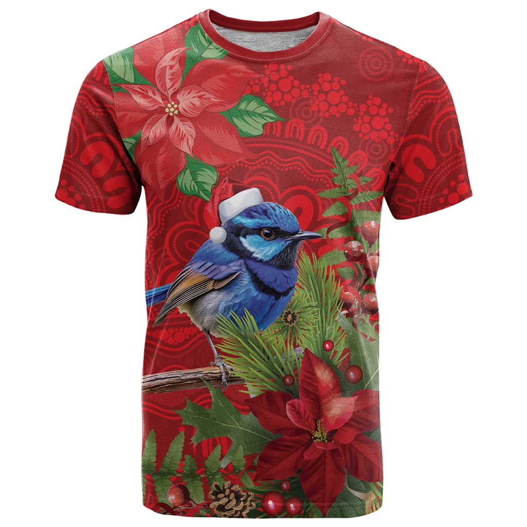 Aussie Superb Fairywren Bird T Shirt Aboriginal Inspired Christmas - Aussie Hoodie