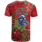 Aussie Superb Fairywren Bird T Shirt Aboriginal Inspired Christmas - Aussie Hoodie