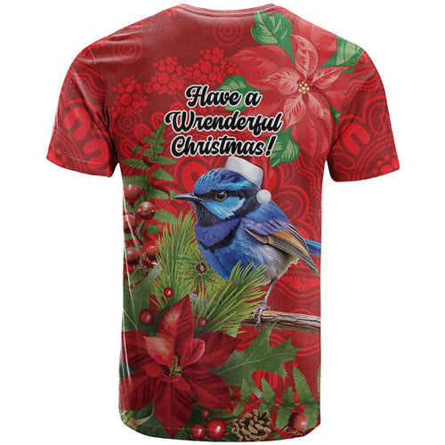 Aussie Superb Fairywren Bird T Shirt Aboriginal Inspired Christmas - Aussie Hoodie
