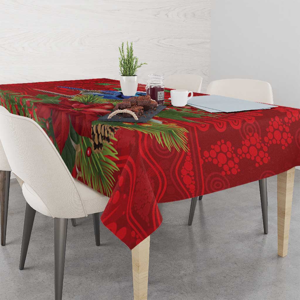 Aussie Superb Fairywren Bird Tablecloth Aboriginal Inspired Christmas - Aussie Hoodie