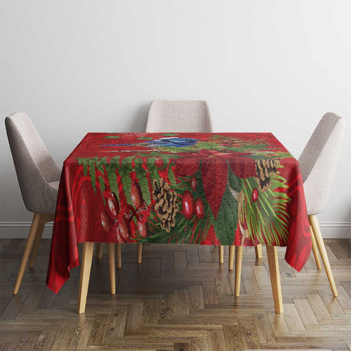 Aussie Superb Fairywren Bird Tablecloth Aboriginal Inspired Christmas - Aussie Hoodie