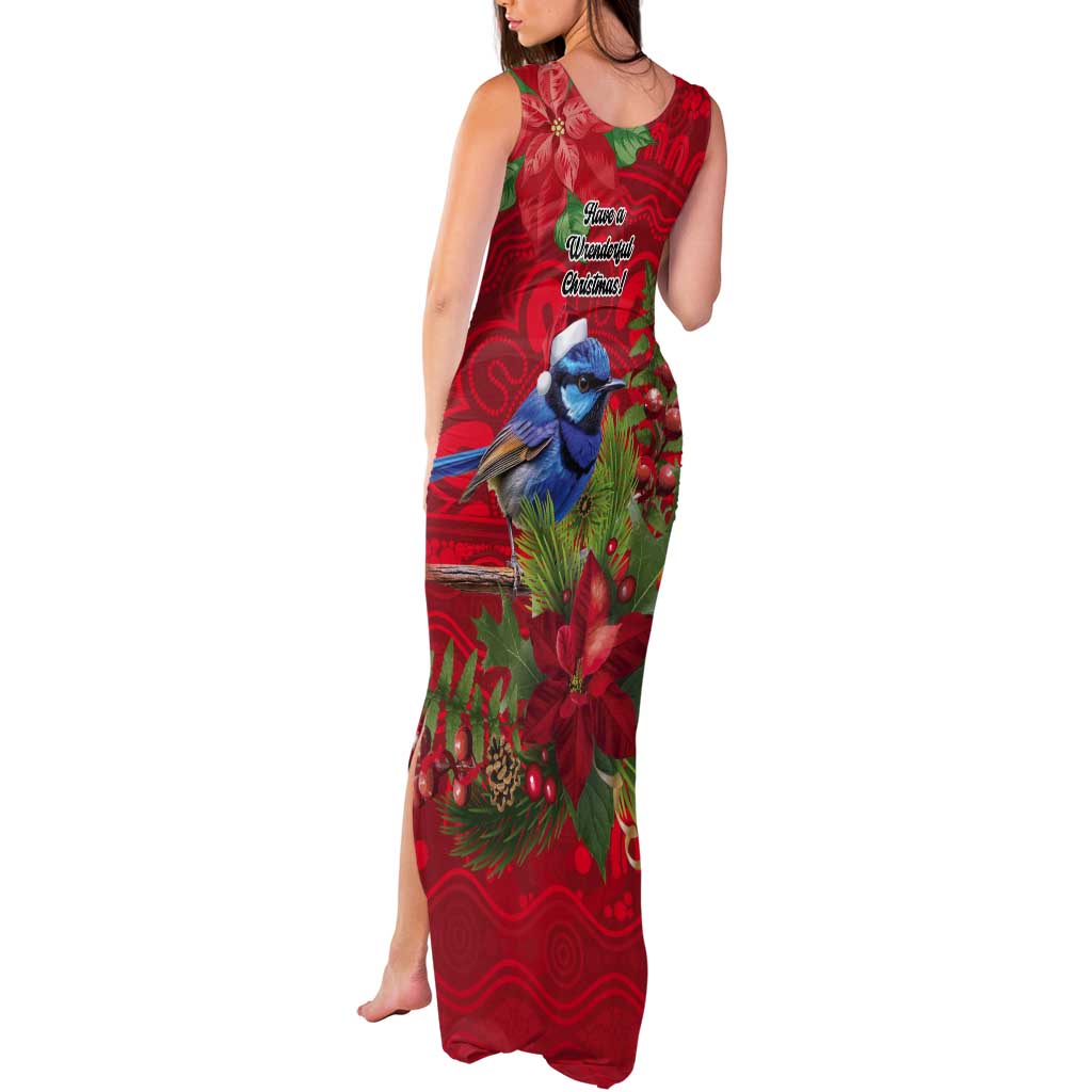 Aussie Superb Fairywren Bird Tank Maxi Dress Aboriginal Inspired Christmas - Aussie Hoodie