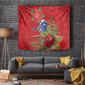 Aussie Superb Fairywren Bird Tapestry Aboriginal Inspired Christmas - Aussie Hoodie