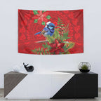 Aussie Superb Fairywren Bird Tapestry Aboriginal Inspired Christmas - Aussie Hoodie