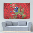 Aussie Superb Fairywren Bird Tapestry Aboriginal Inspired Christmas - Aussie Hoodie