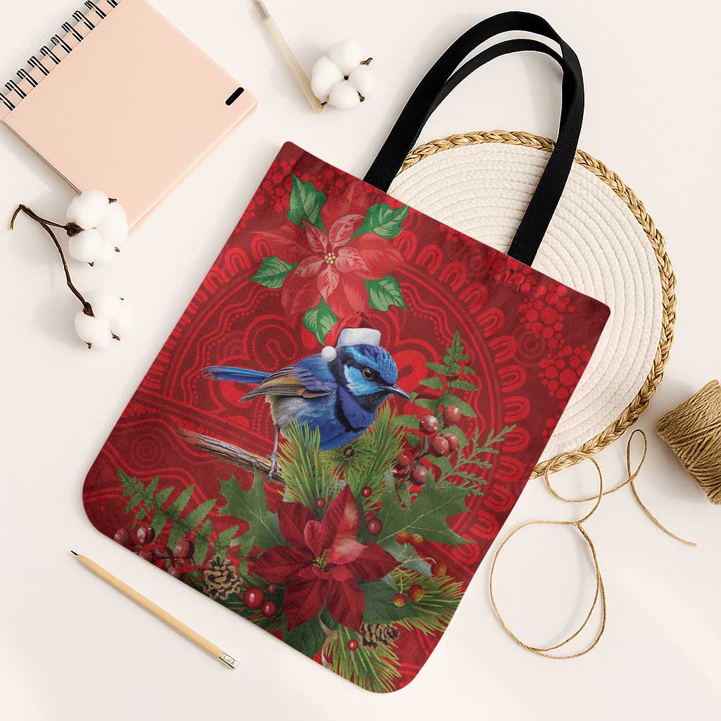Aussie Superb Fairywren Bird Tote Bag Aboriginal Inspired Christmas - Aussie Hoodie