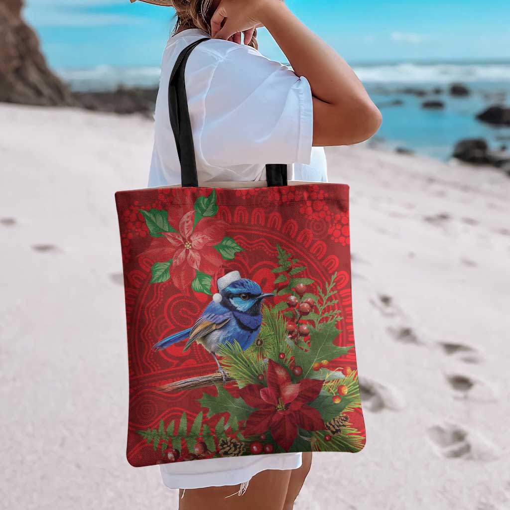 Aussie Superb Fairywren Bird Tote Bag Aboriginal Inspired Christmas - Aussie Hoodie