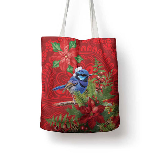 Aussie Superb Fairywren Bird Tote Bag Aboriginal Inspired Christmas - Aussie Hoodie