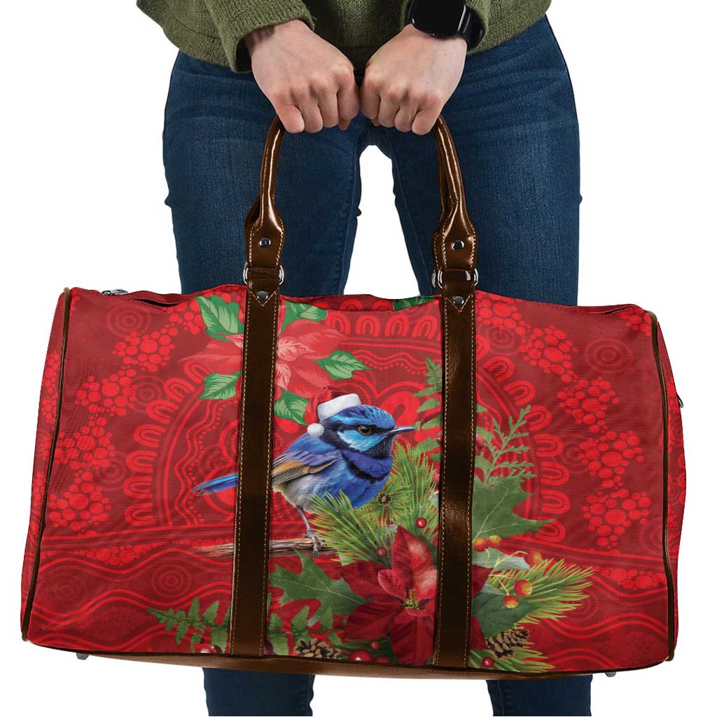 Aussie Superb Fairywren Bird Travel Bag Aboriginal Inspired Christmas - Aussie Hoodie